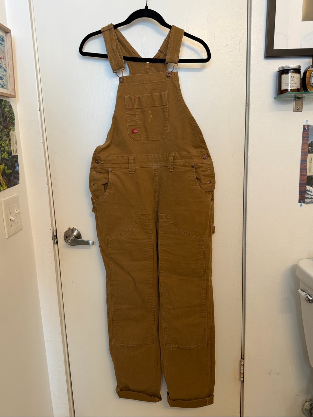 Dickies Women's Brown Canvas Overalls - Workwear Bib